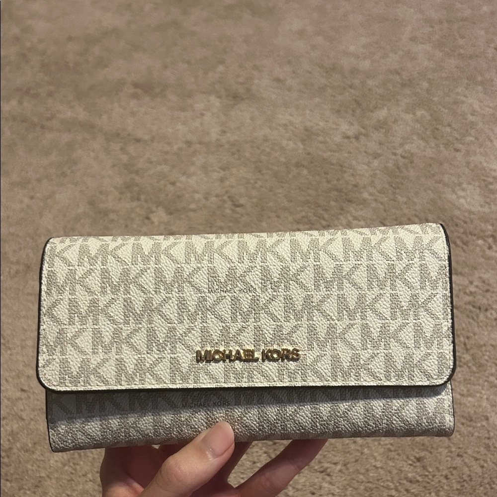 Michael Kors Beige Monogram Wallet